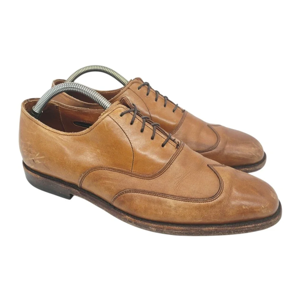 Allen Edmonds Washington Square Mens 10 D Walnut Wingtip Oxford Dress Shoe Brown